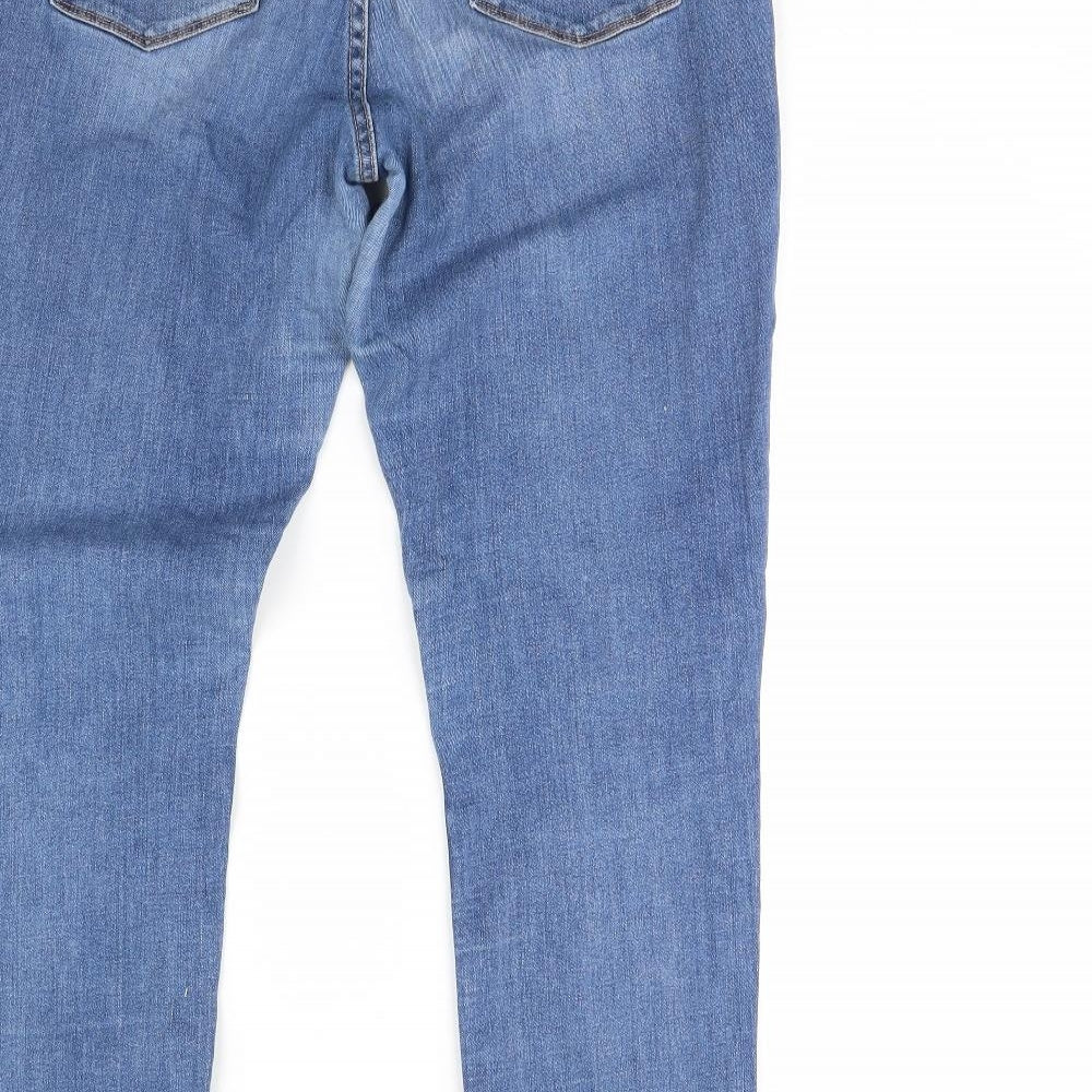 Levis Womens Blue  Denim Straight Jeans Size 32 L29 in