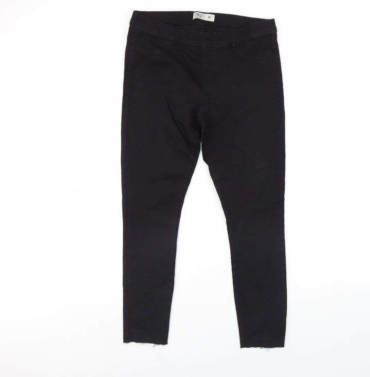 TRU Womens Black Denim Skinny Jeans Size 10 L29 in