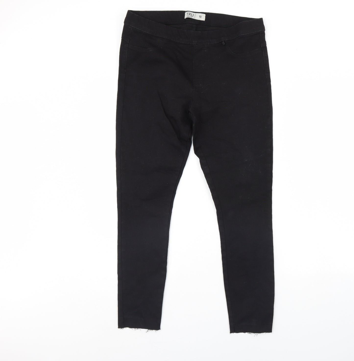 TRU Womens Black  Denim Skinny Jeans Size 10 L29 in