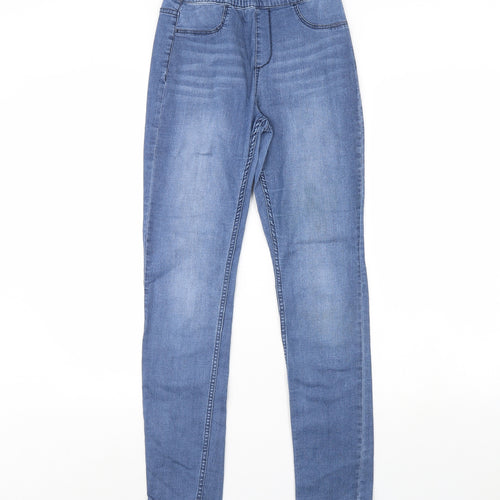 Preworn Girls Blue  Denim Skinny Jeans Size 14 Years