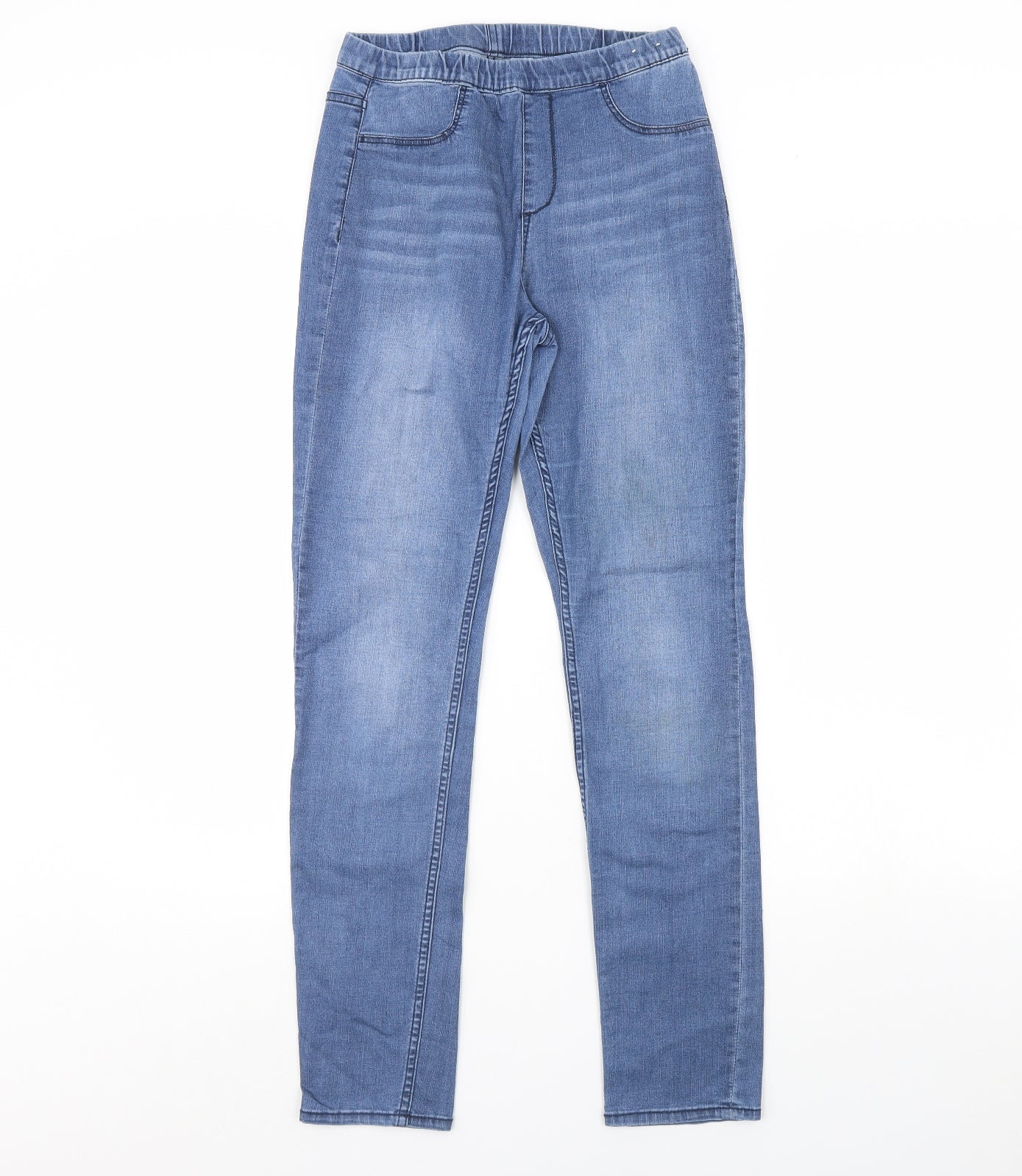 Preworn Girls Blue  Denim Skinny Jeans Size 14 Years