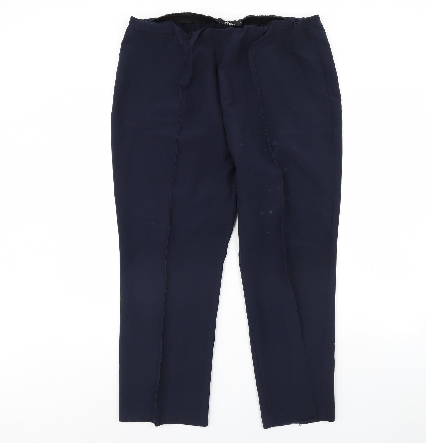 BM Womens Blue   Dress Pants Trousers Size 18 L29 in