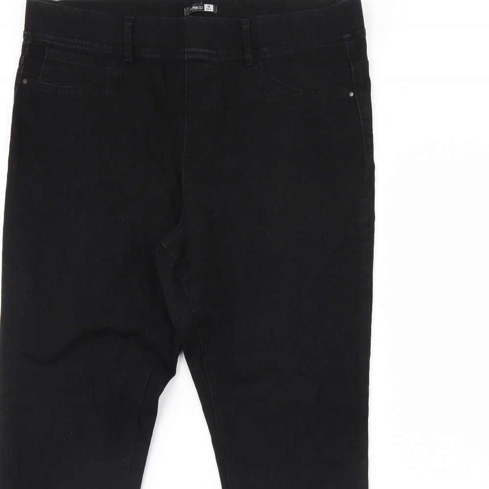 Pep & co Womens Black  Denim Skinny Jeans Size 18 L30 in