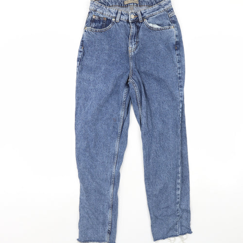 Denim & Co. Womens Blue  Denim Straight Jeans Size 8 L28 in