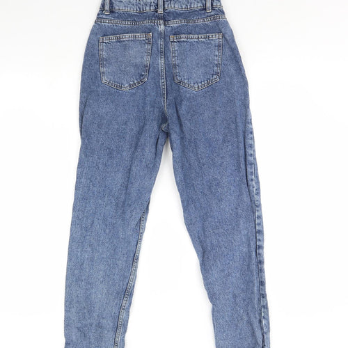 Denim & Co. Womens Blue  Denim Straight Jeans Size 8 L28 in