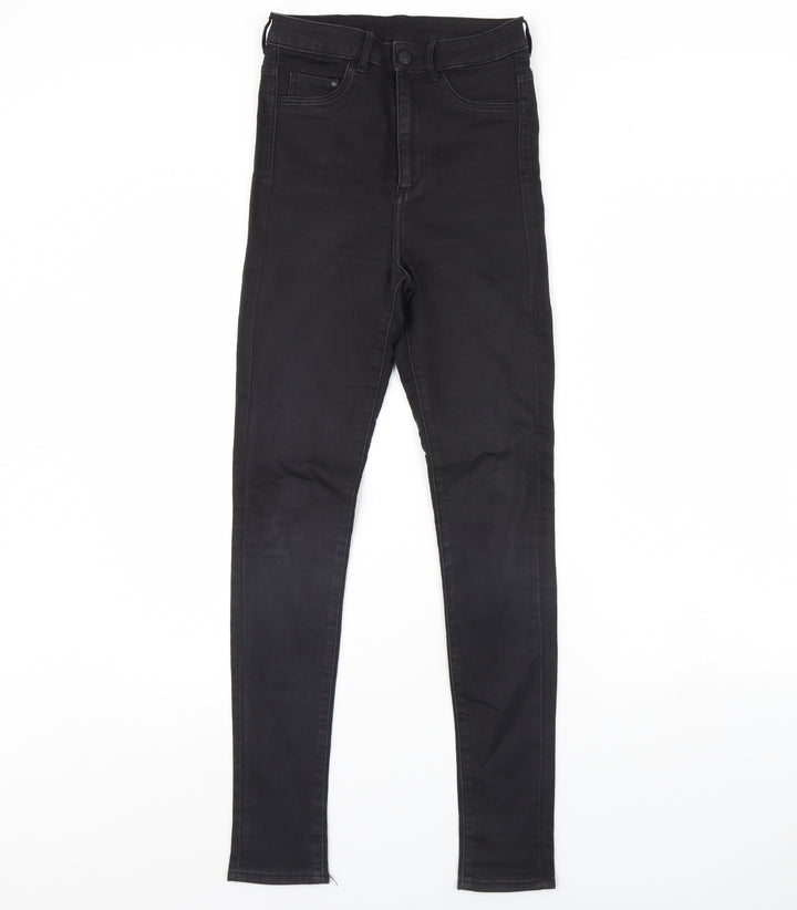 Preworn Womens Black Denim Skinny Jeans Size 26 L30 in