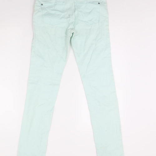 ESMARA Womens Green  Denim Skinny Jeans Size 10 L28 in