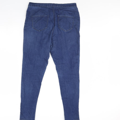 Preworn Womens Blue  Denim Jegging Jeans Size 14 L30 in