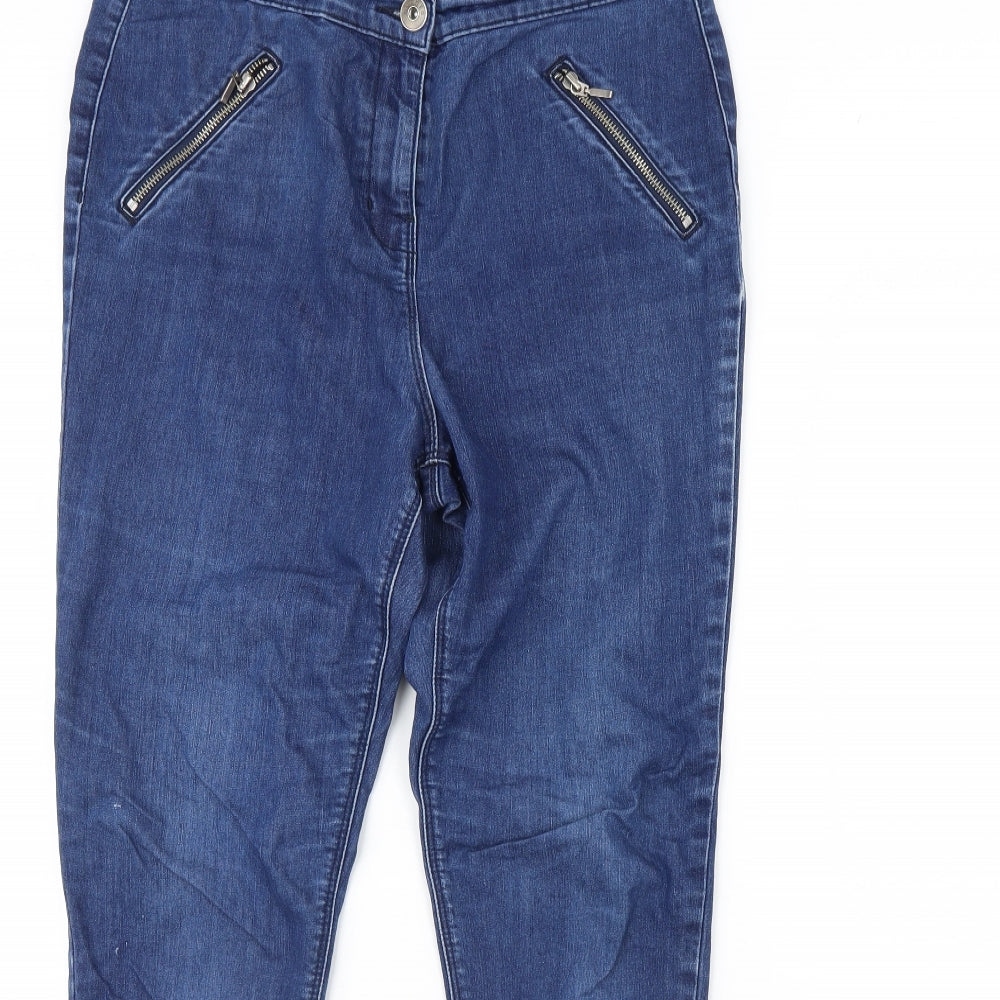 Preworn Womens Blue  Denim Jegging Jeans Size 14 L30 in