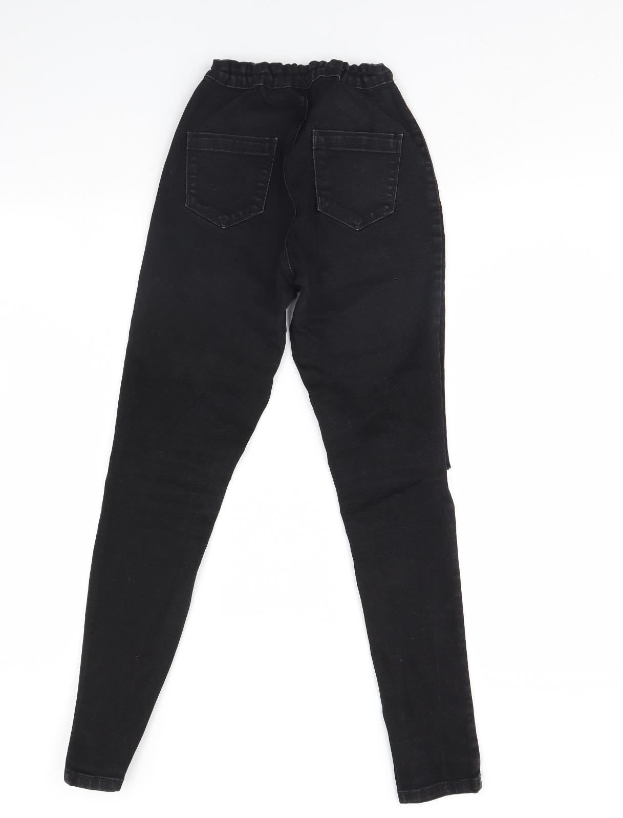 Candy Couture Girls Black  Denim Skinny Jeans Size 13 Years