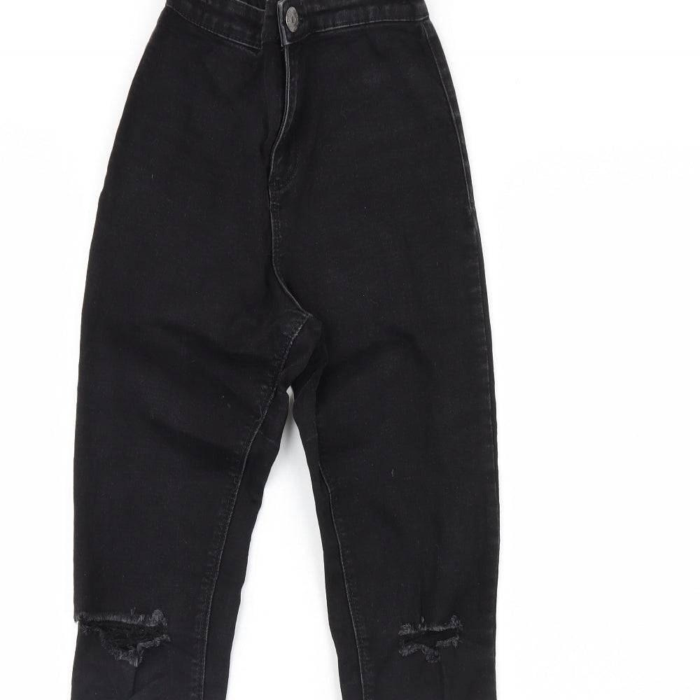 Candy Couture Girls Black  Denim Skinny Jeans Size 13 Years