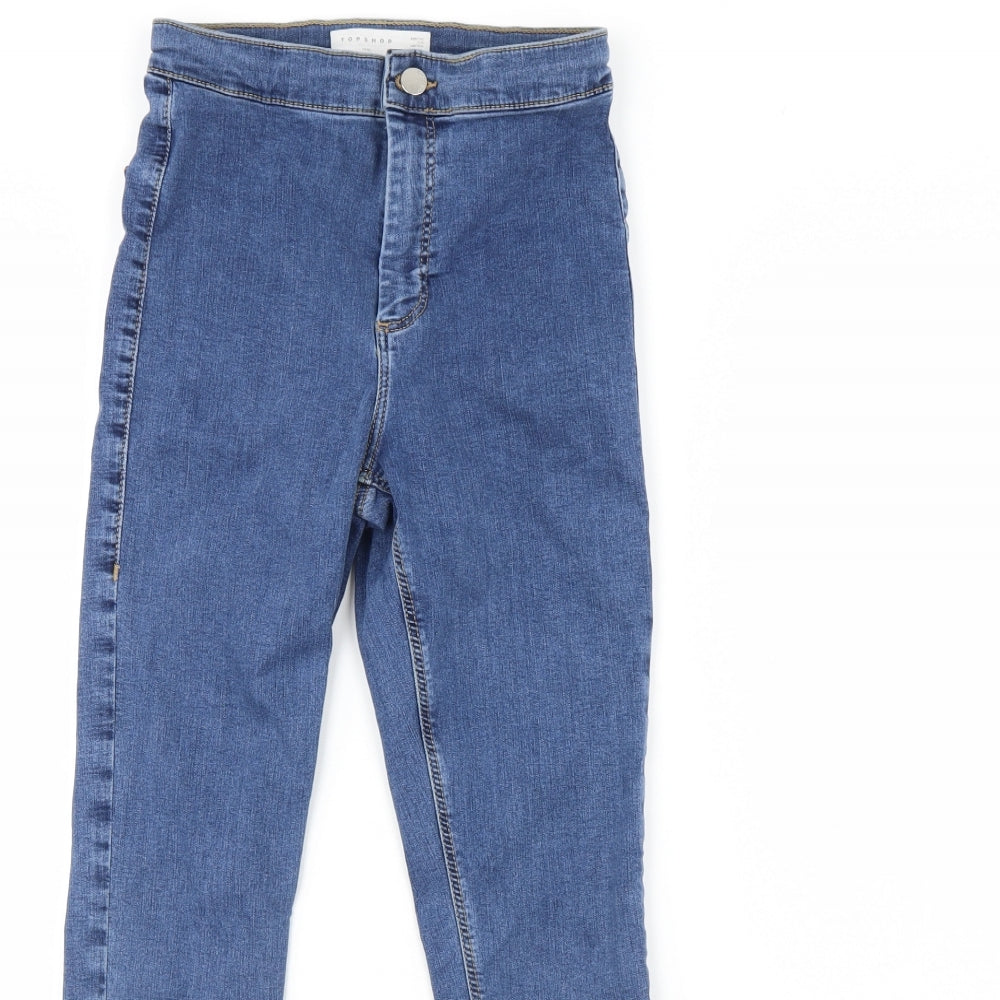 Topshop Womens Blue  Denim Skinny Jeans Size 28 L30 in