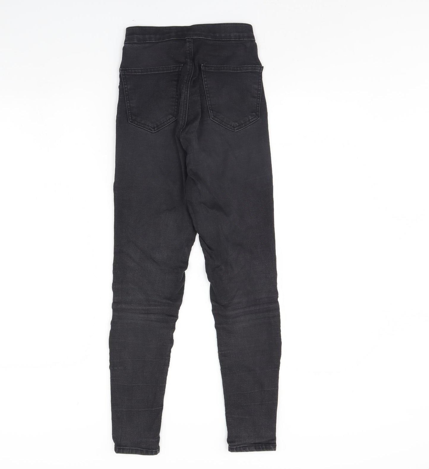 Topshop Womens Black  Denim Skinny Jeans Size 25 L30 in