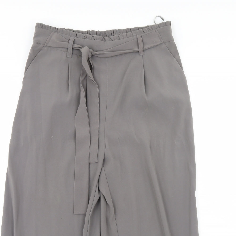 New Look Womens Grey   Cropped Trousers Size 12 L21 in