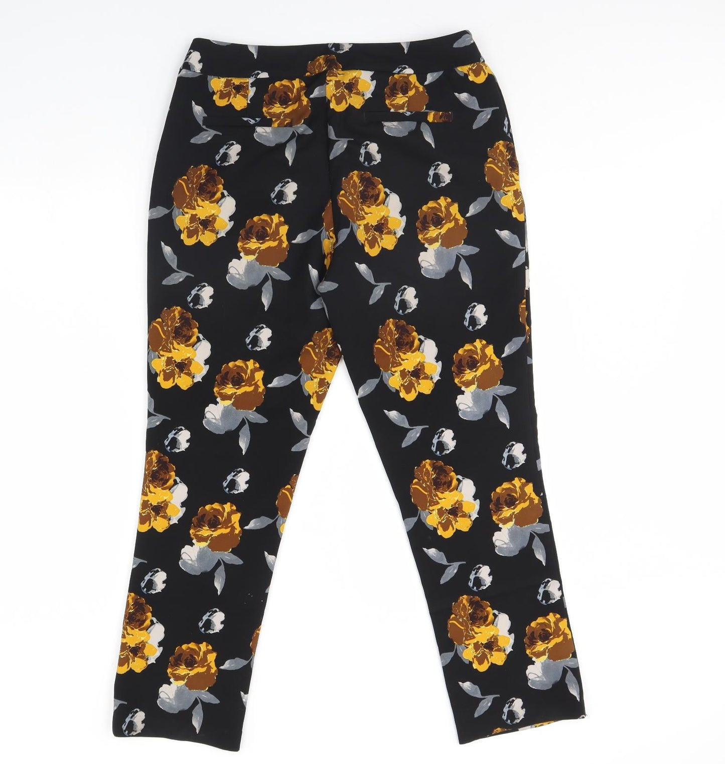 Massimo Fabbro Womens Black Floral  Trousers  Size 12 L30 in