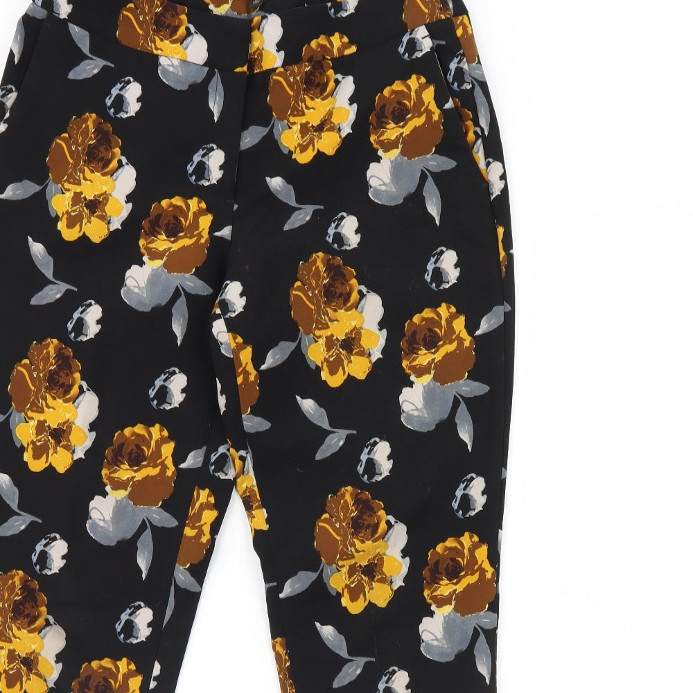 Massimo Fabbro Womens Black Floral  Trousers  Size 12 L30 in