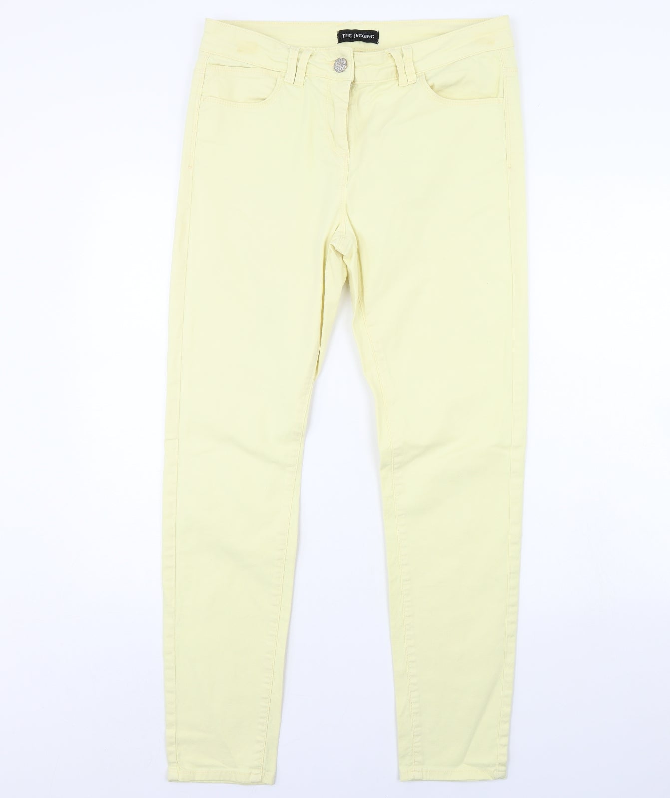 M&S Womens Yellow  Denim Skinny Jeans Size 20 L30 in