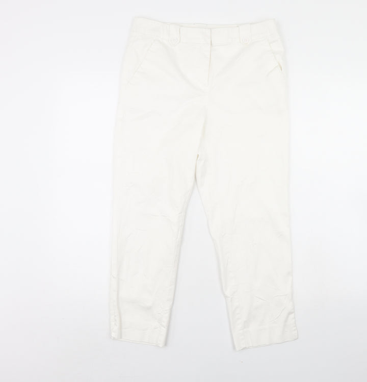 TU Womens White Trousers Size 10 L26 in