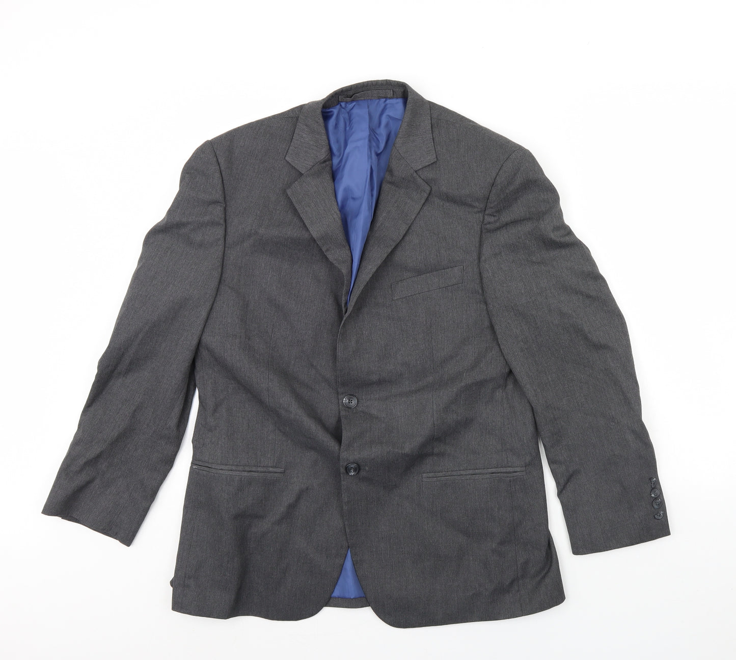 Preworn Mens Grey   Jacket Blazer Size 38  - Shoulder Pads