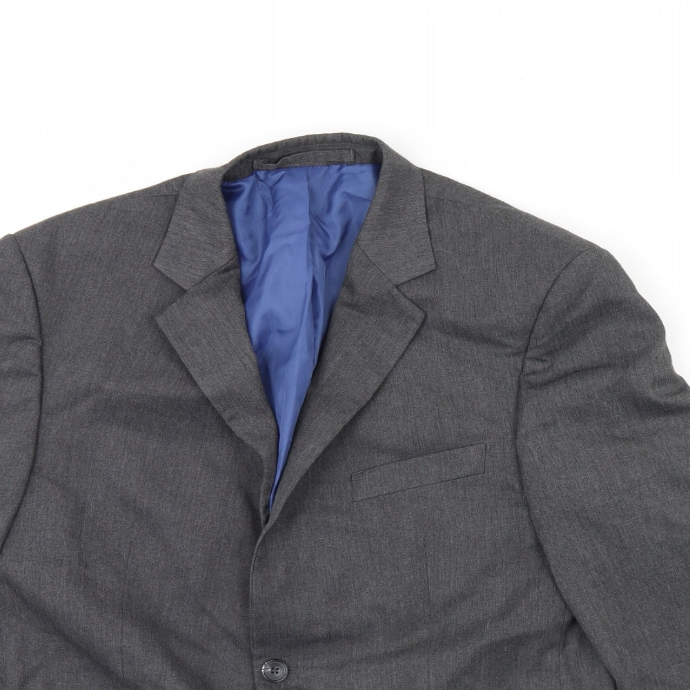 Preworn Mens Grey   Jacket Blazer Size 38  - Shoulder Pads