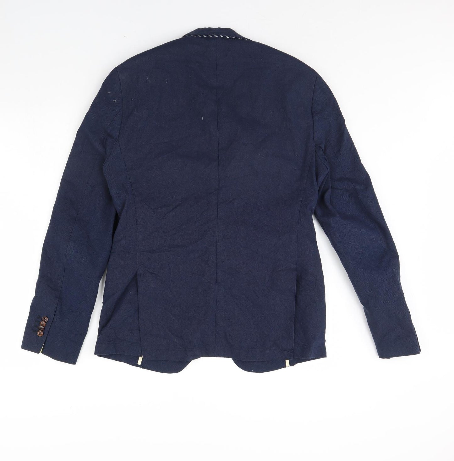 Preworn Mens Blue   Jacket Blazer Size 36  - Shoulder Pads