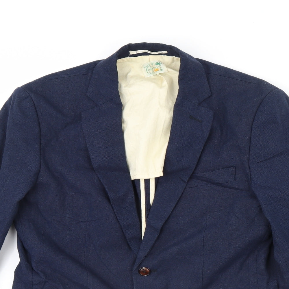 Preworn Mens Blue   Jacket Blazer Size 36  - Shoulder Pads