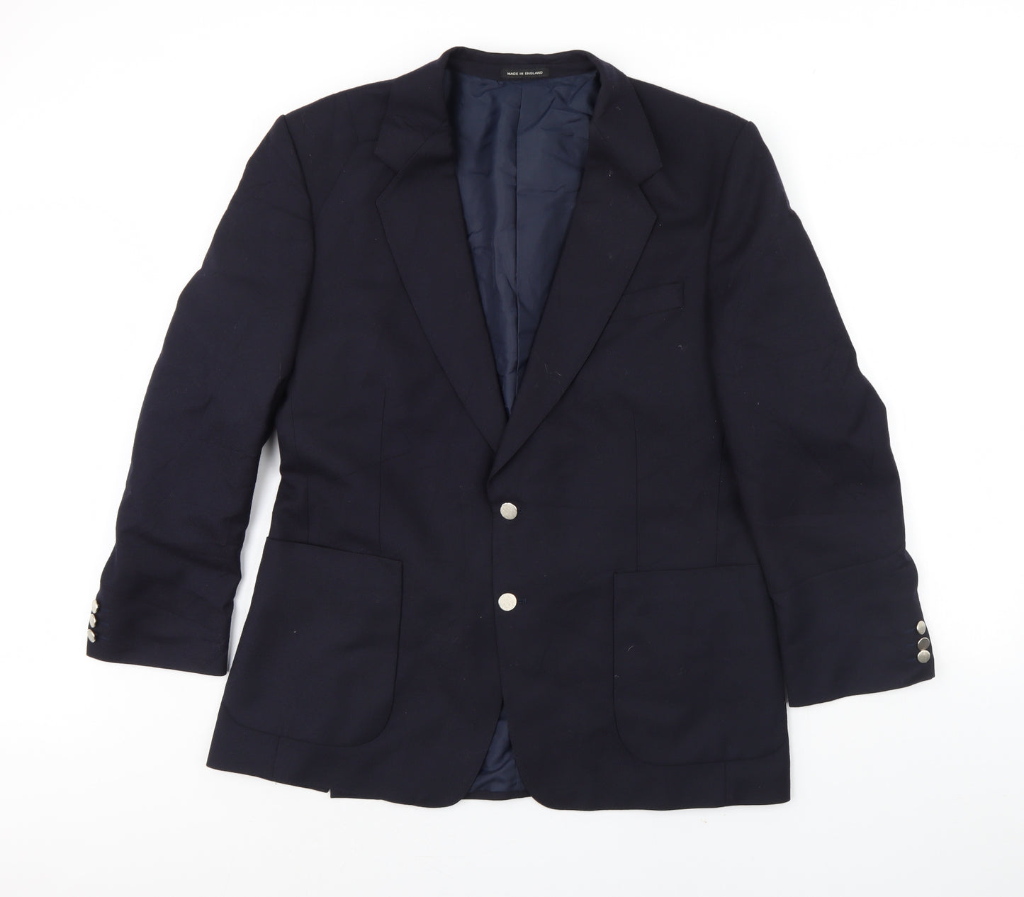 Preworn Mens Blue   Jacket Blazer Size 42  - Shoulder Pads