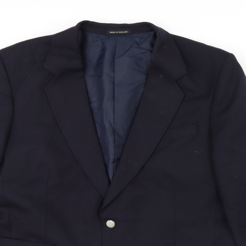 Preworn Mens Blue   Jacket Blazer Size 42  - Shoulder Pads