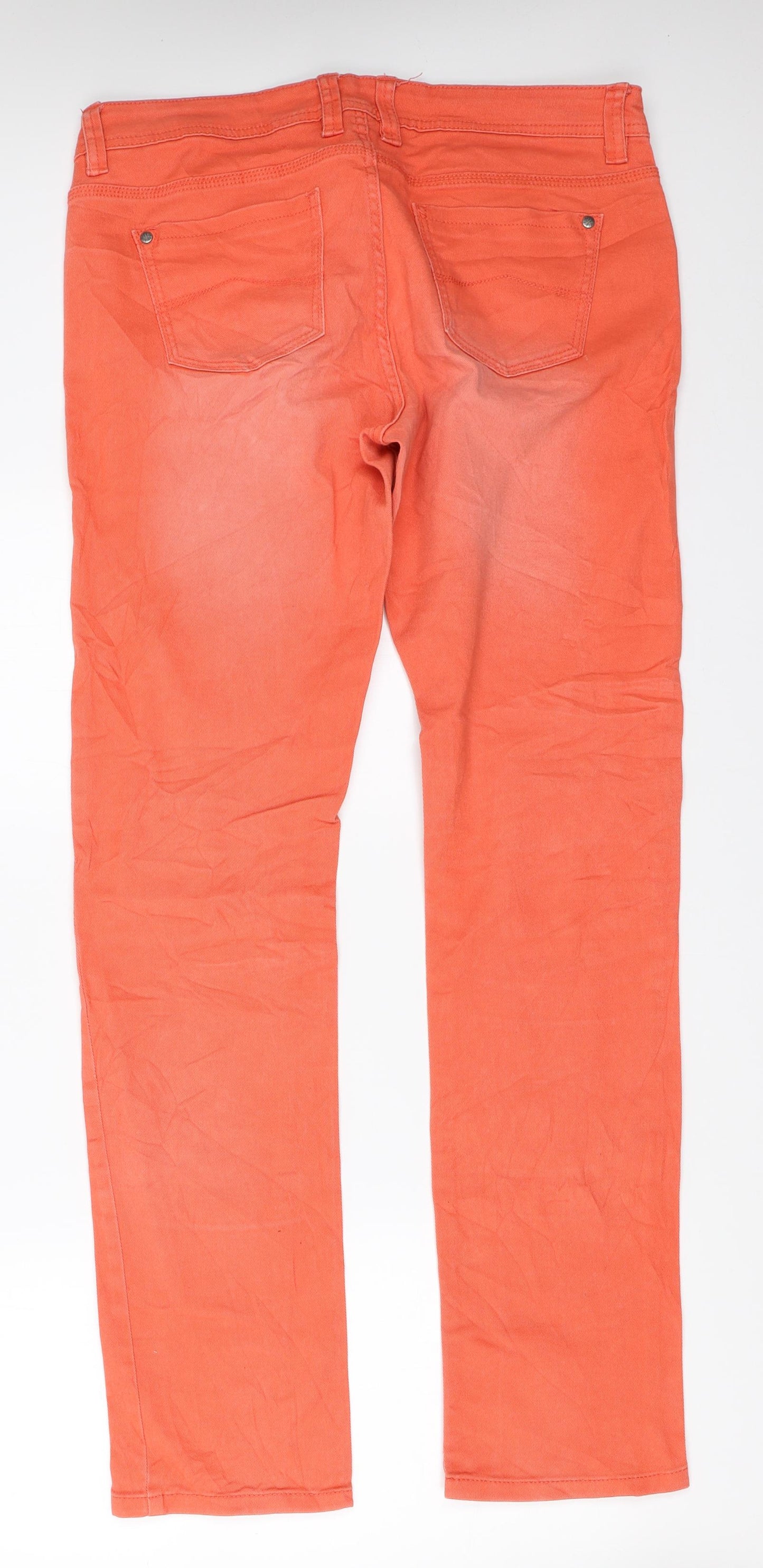 ESMARA Womens Orange   Straight Jeans Size 16 L32 in