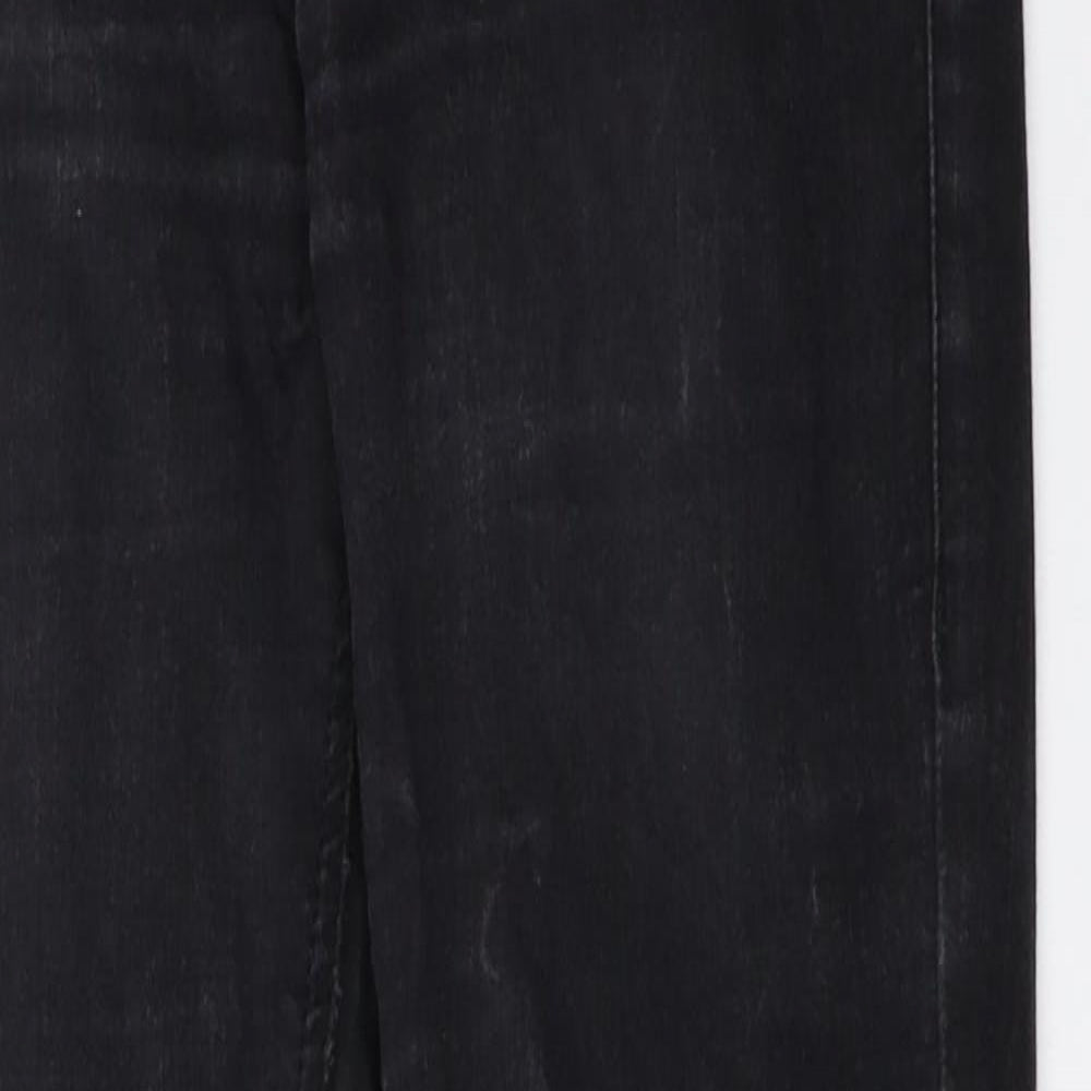 Topshop Womens Black  Denim Skinny Jeans Size 30 in L32 in - joni jeans