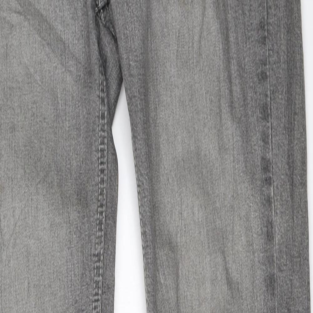 Primark Womens Grey  Denim Straight Jeans Size 10 L32 in