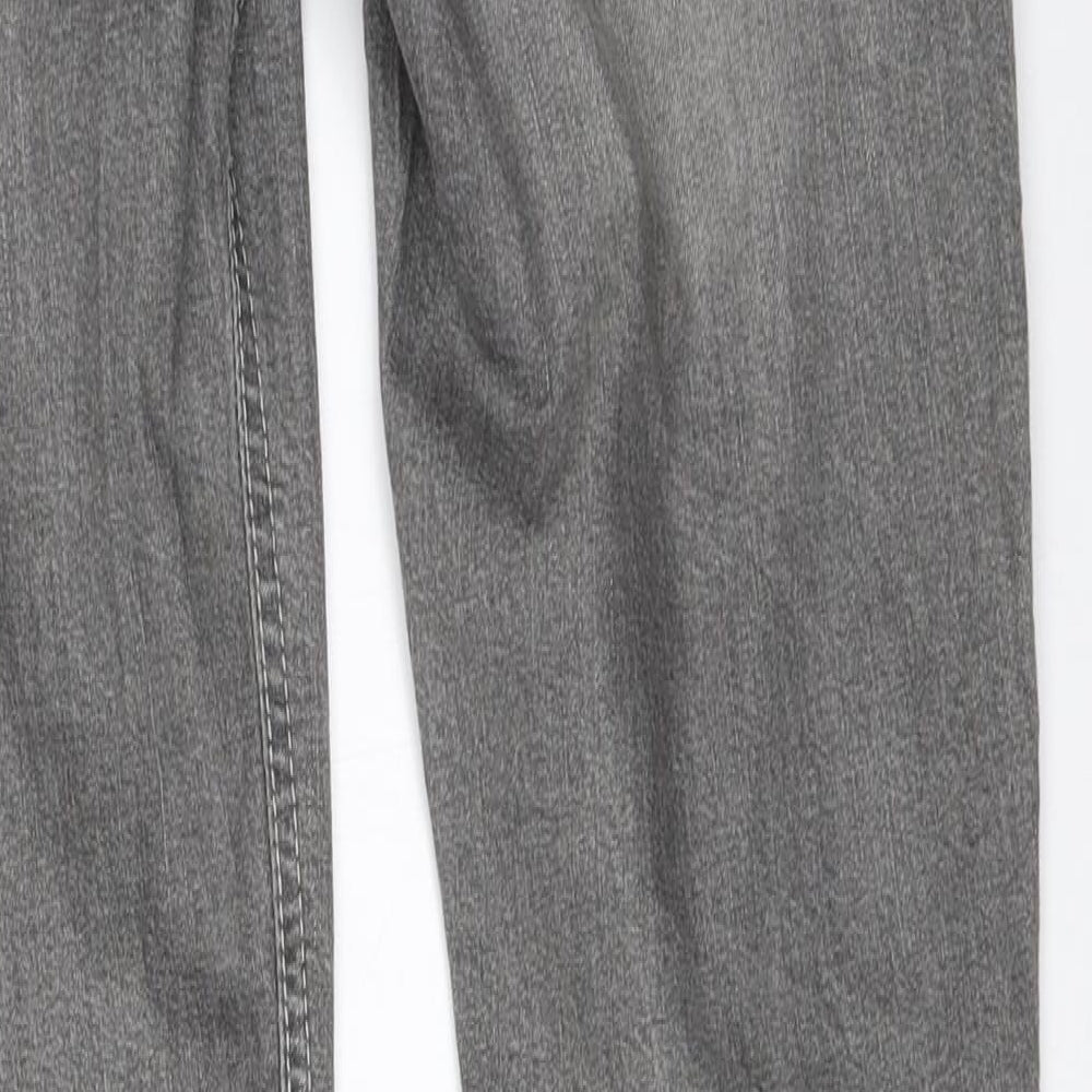 Primark Womens Grey  Denim Straight Jeans Size 10 L32 in