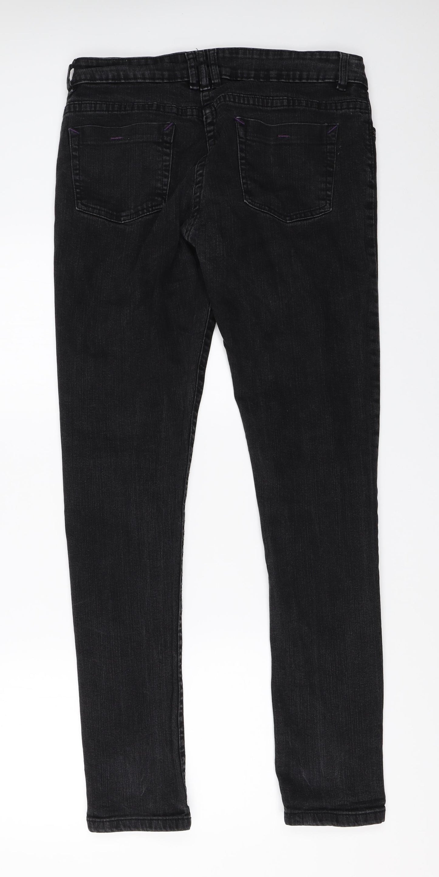Primark Womens Black  Denim Skinny Jeans Size 14 L31 in