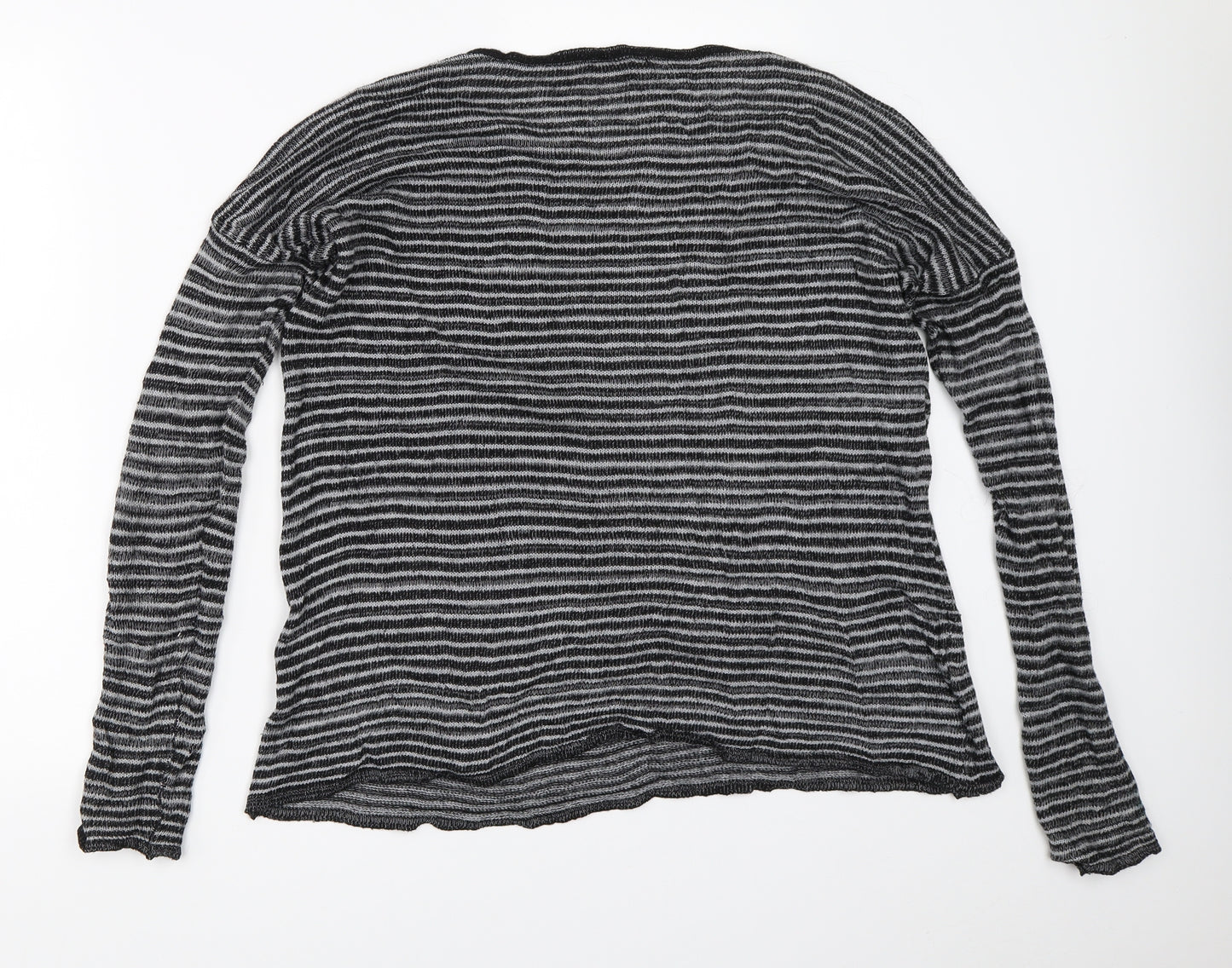 TALLY WEiJL Womens Grey Striped  Pullover Jumper Size M