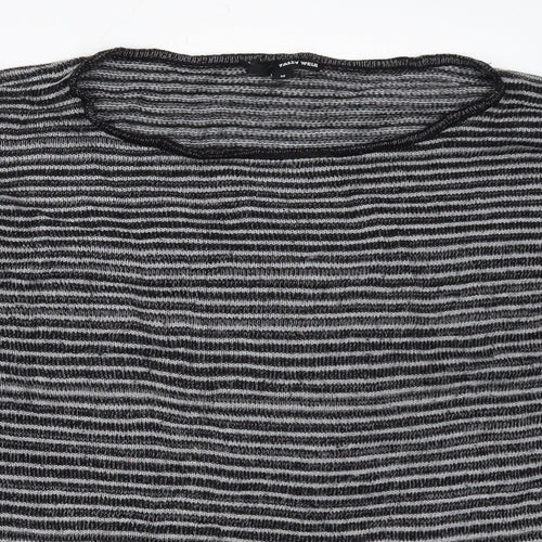TALLY WEiJL Womens Grey Striped  Pullover Jumper Size M