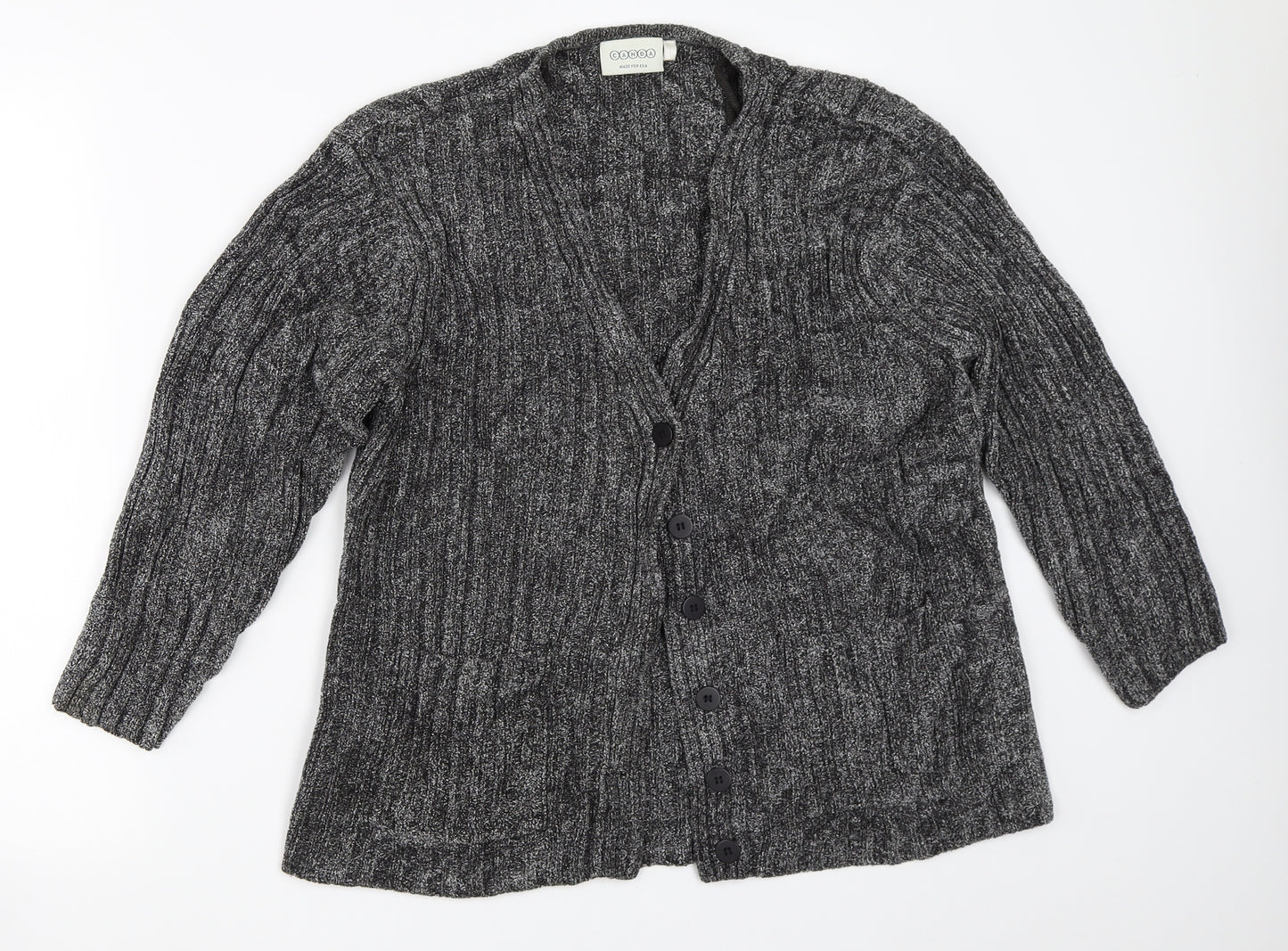 Canda Womens Grey   Cardigan Jumper Size L