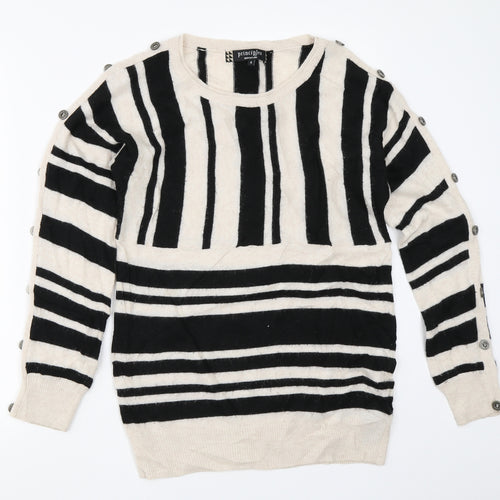 Principles Womens Beige Striped  Pullover Jumper Size 8