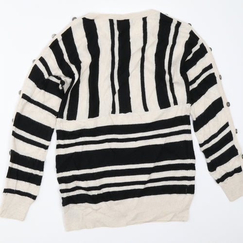 Principles Womens Beige Striped  Pullover Jumper Size 8