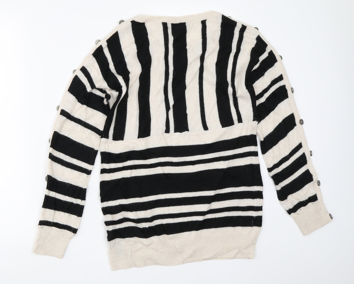 Principles Womens Beige Striped  Pullover Jumper Size 8