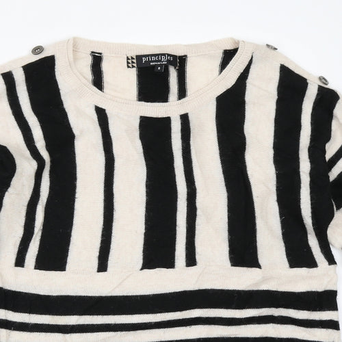 Principles Womens Beige Striped  Pullover Jumper Size 8