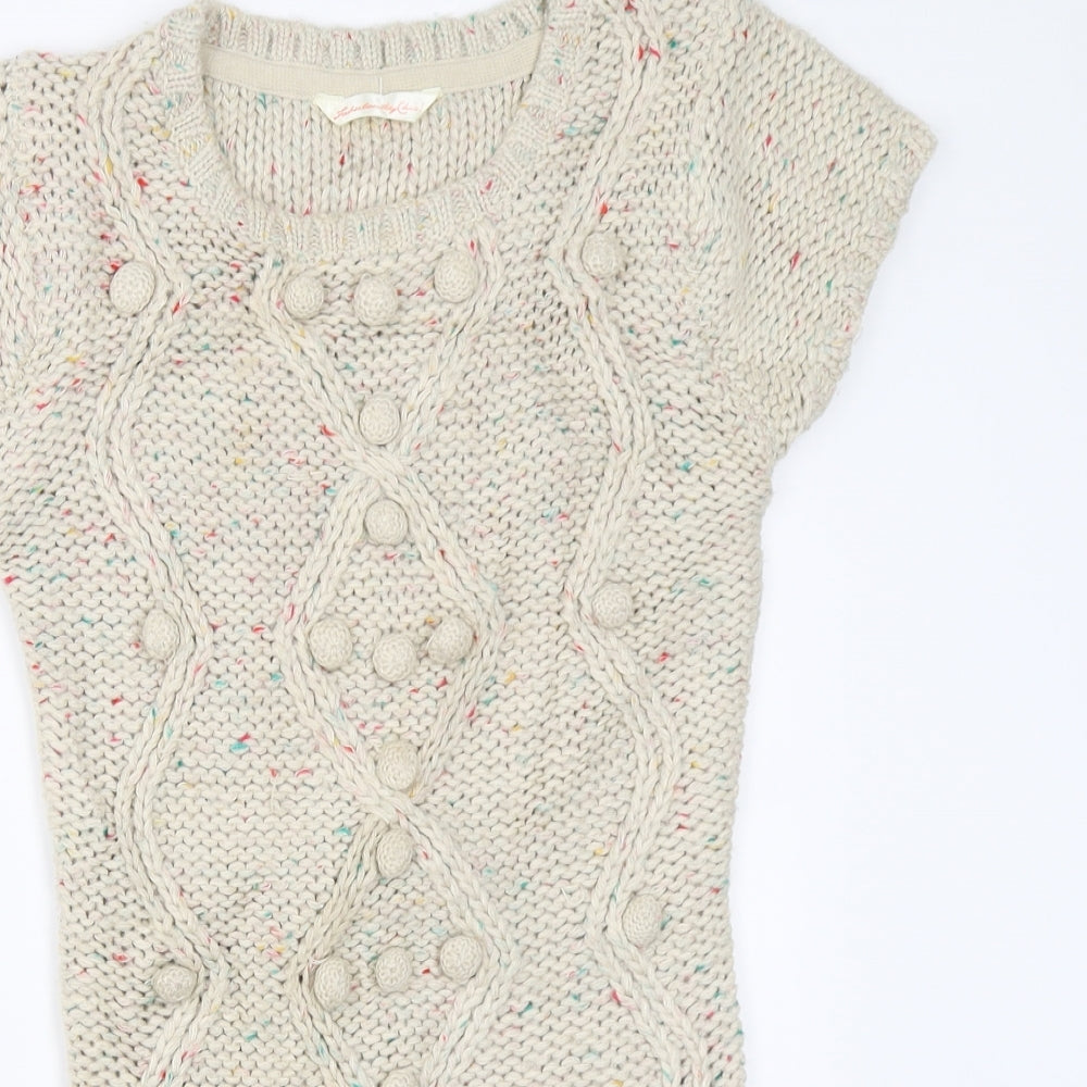 Matalan Girls Beige   Tunic Jumper Size 10-11 Years