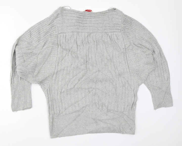 Miss Selfridge Womens Grey Pullover Jumper Size 10