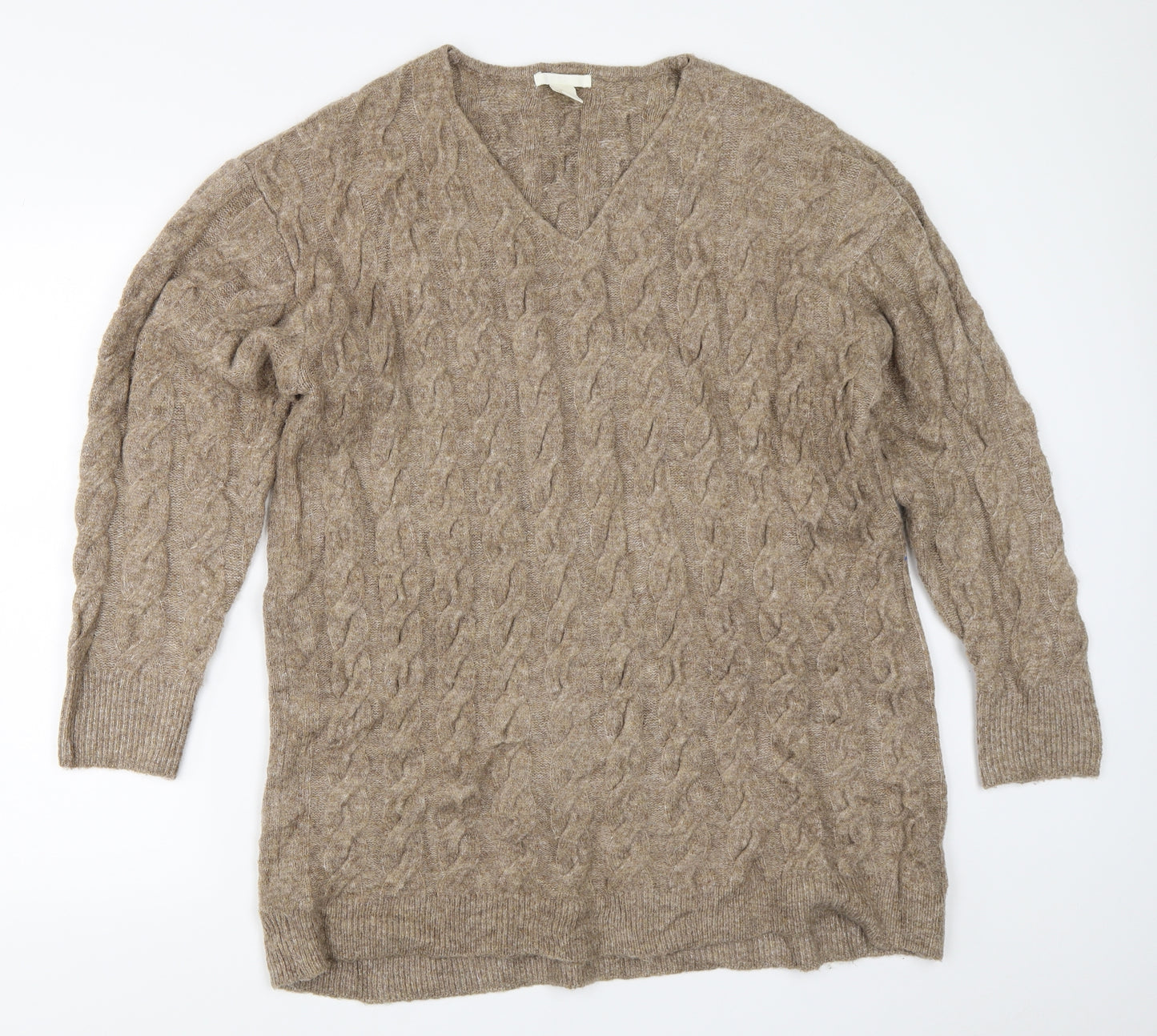 H&M Womens Beige   Tunic Jumper Size M
