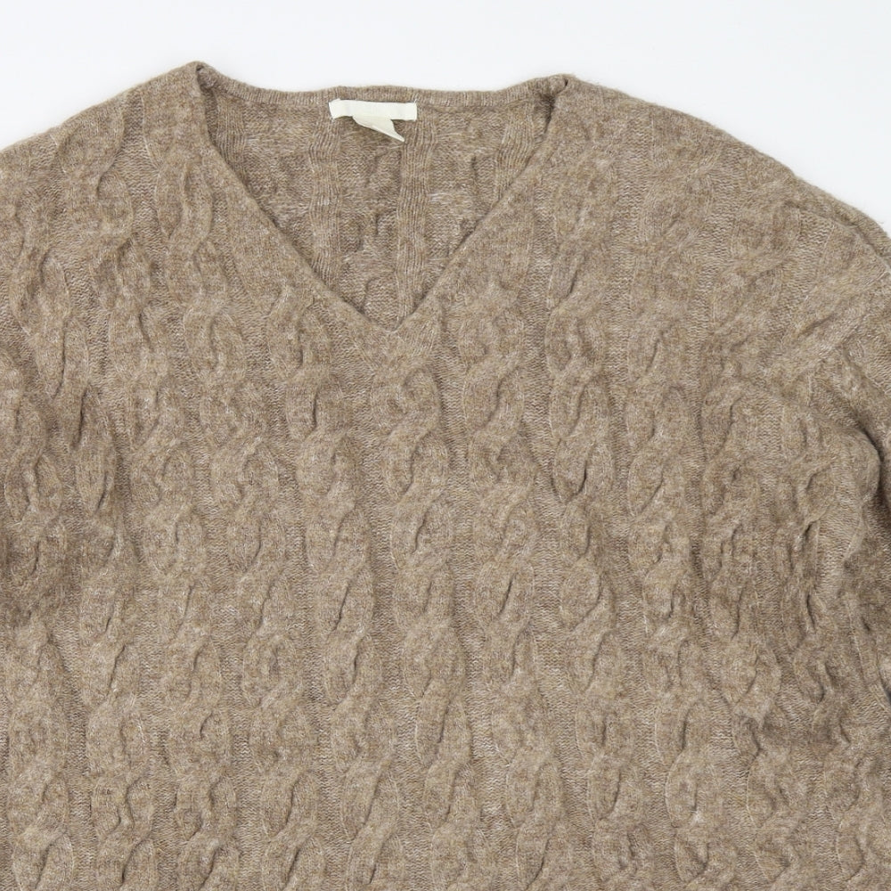 H&M Womens Beige   Tunic Jumper Size M