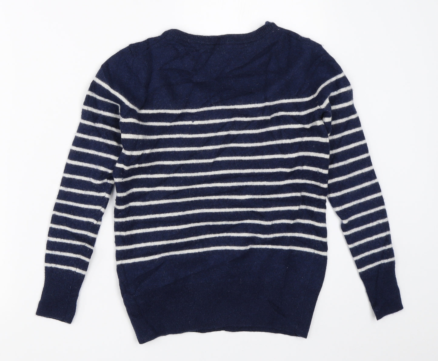 Crew Clothing Womens Blue Striped  Pullover Jumper Size 6