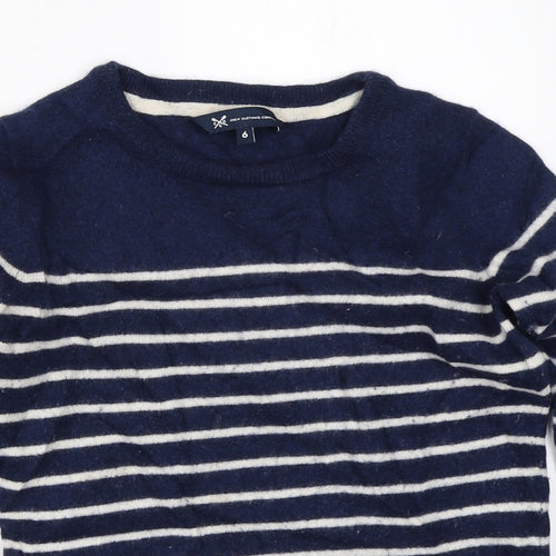 Crew Clothing Womens Blue Striped  Pullover Jumper Size 6