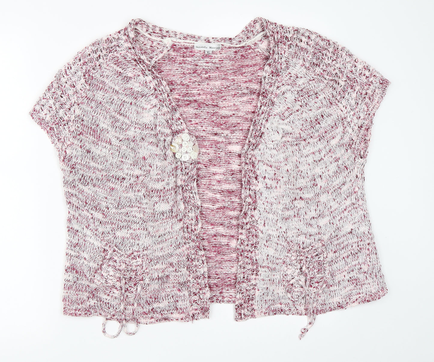 Donatella Maurizio Womens Pink   Cardigan Jumper Size XL