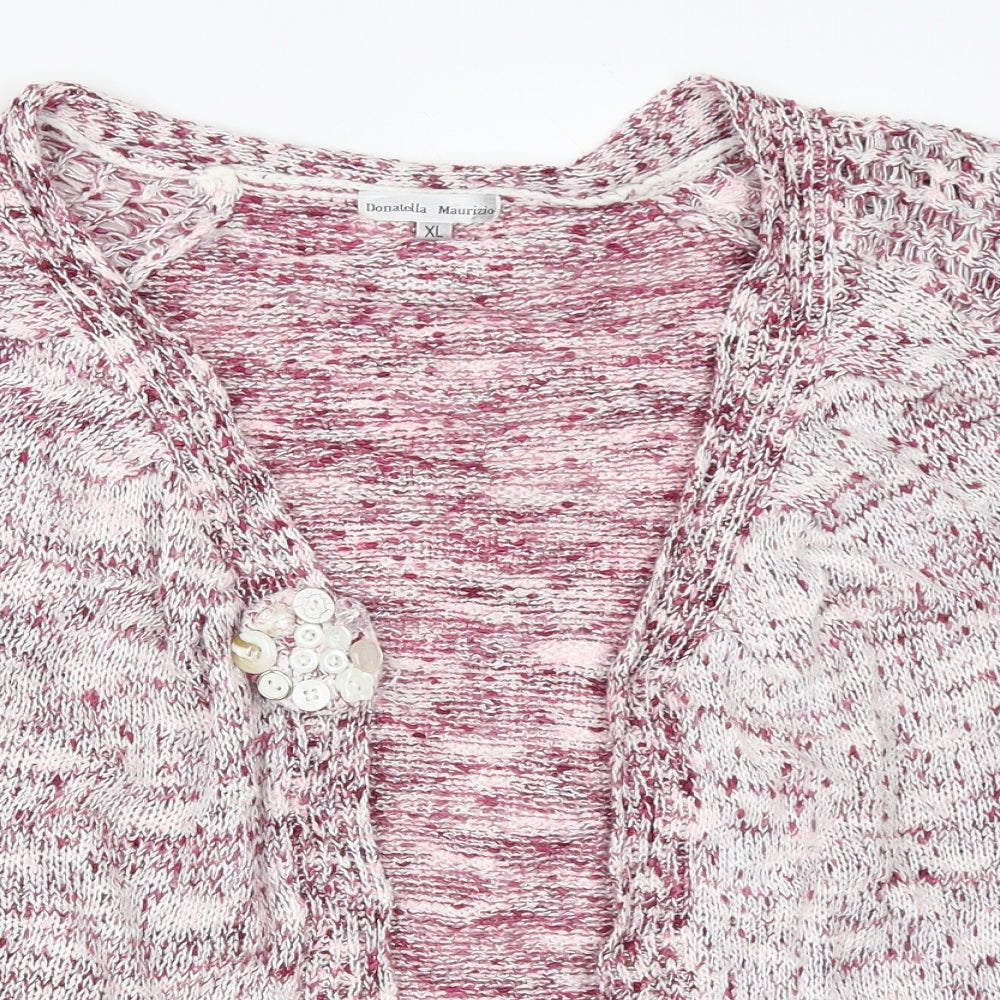 Donatella Maurizio Womens Pink   Cardigan Jumper Size XL