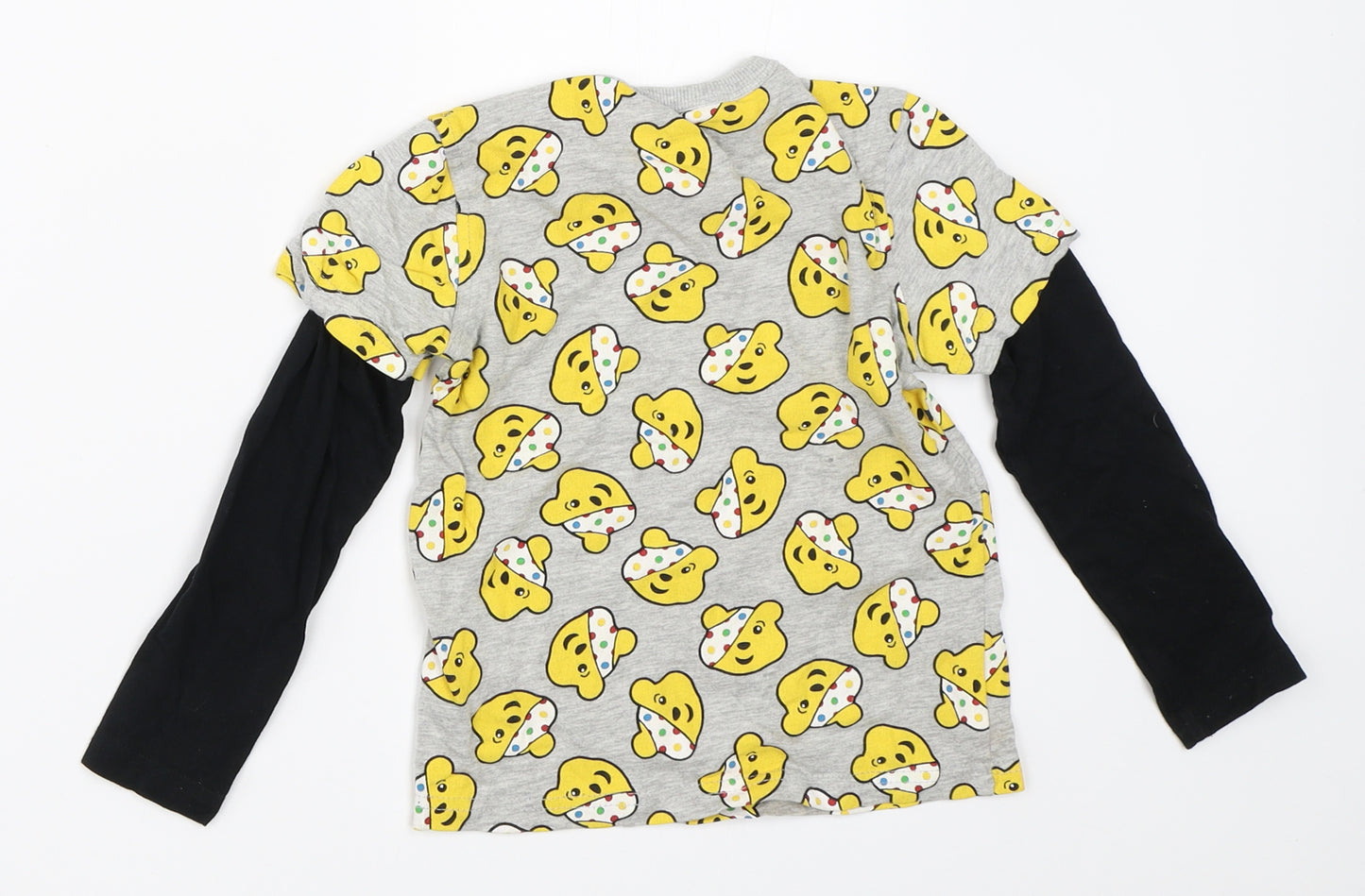 George Boys Grey   Basic T-Shirt Size 3-4 Years  - Pudsey Bear Children in Need
