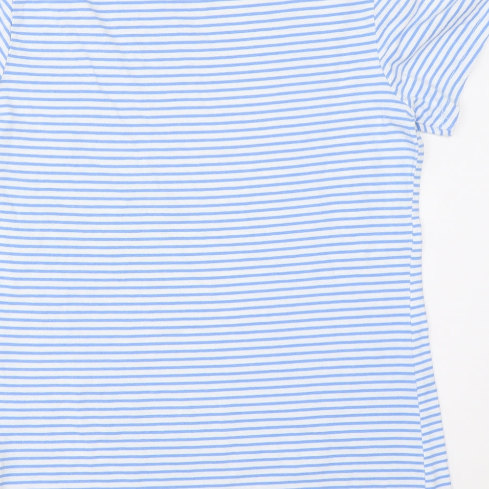 Primark Womens Blue Striped  Basic T-Shirt Size 14